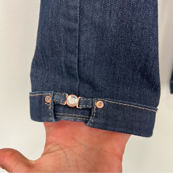 NYDJ Lift Tuck Technology Crop Jeans Size 6 Dark Wash - Picture 7 of 11